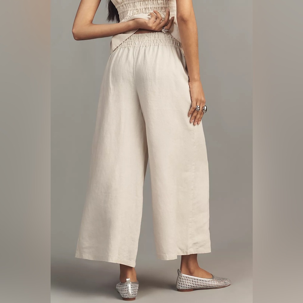 Anthropologie The Somerset  Pull On Linen Pants Size L - Picture 7 of 16